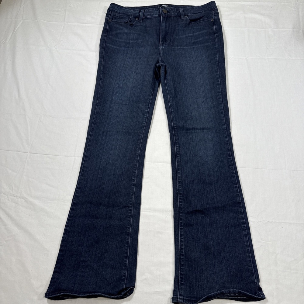 JEANS BOOTCUT Paige WOMENS 32 High Rise‎ Manhattan Eve Dark Wash Blue  NWOT